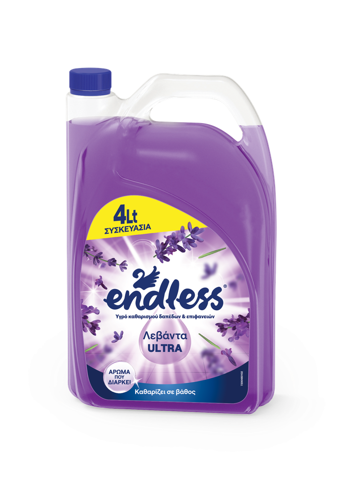 ENDLESS υγρό καθαριστικό πατώματος με λεβάντα 4lt