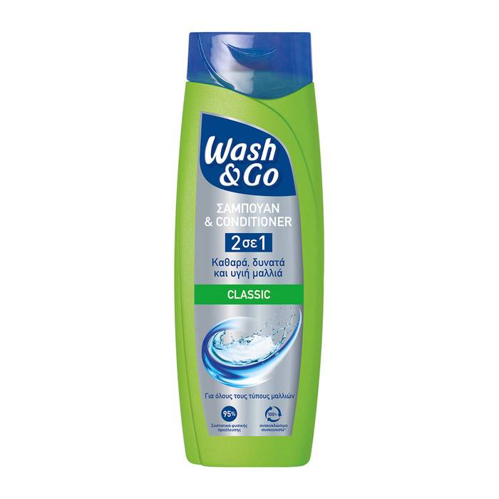 WASH και GO σαμπουάν για κανονικά μαλλιά 400ml