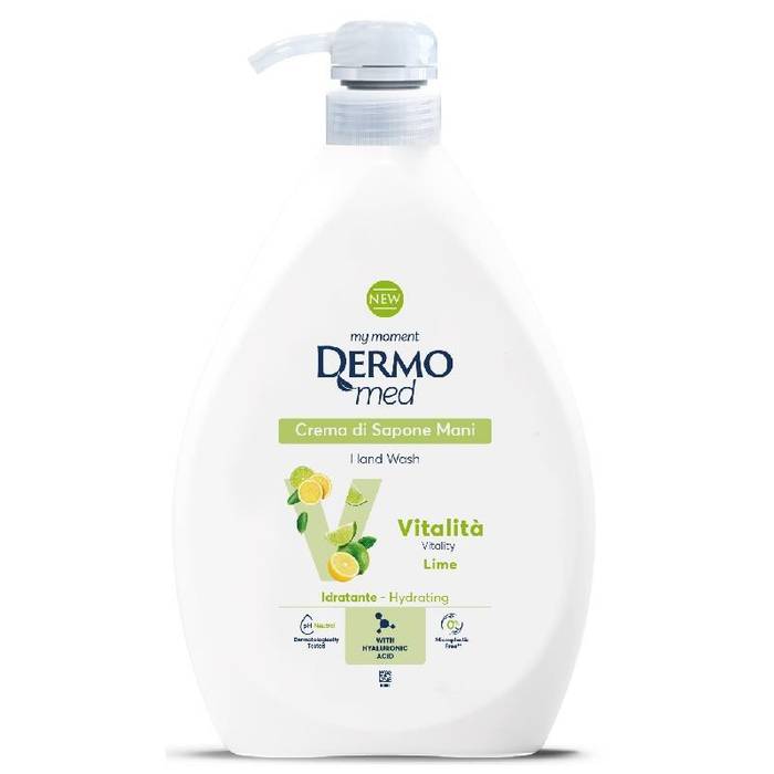 DERMOMED κρεμοσάπουνο vitalita λάιμ με αντλία 1lt