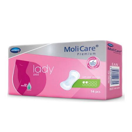 HARTMANN Molicare Lady σερβιέτες ελαφράς ακράτειας 2 σταγόνες 14τεμ