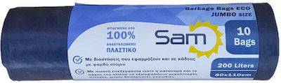 MOPATEX Sam σακούλες απορριμμάτων βιομηχανικού τύπου 80x110cm μαύρες 10τεμ