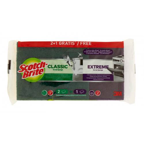 SCOTCH-BRITE σφουγγαράκι κουζίνας κλασικό 3τεμ