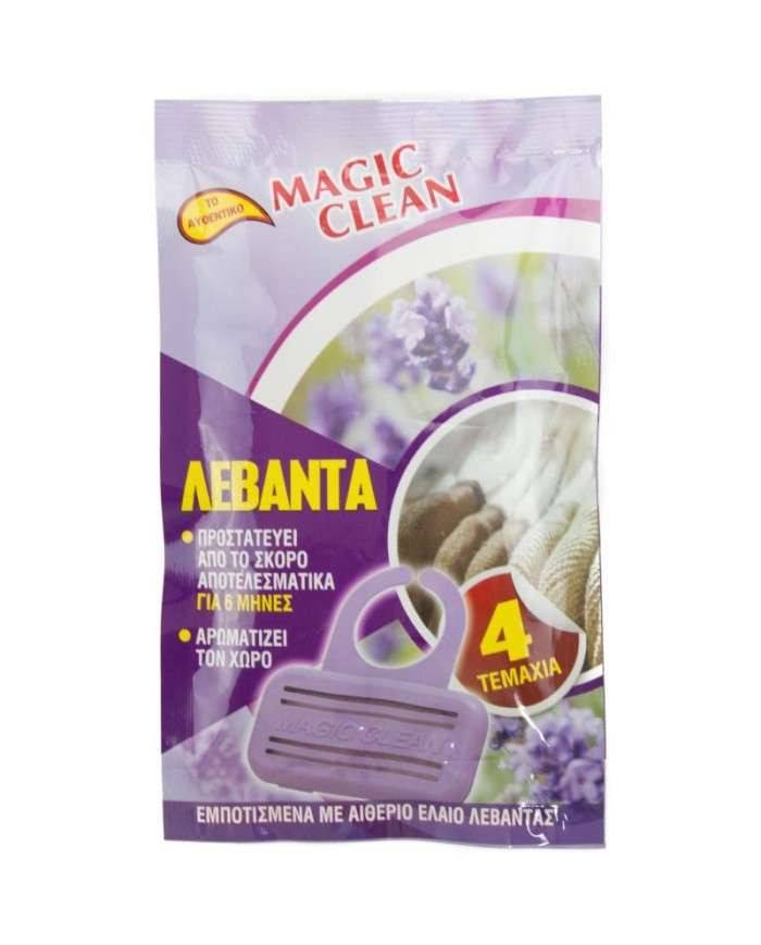 MAGIC CLEAN αρωματικό ντουλάπας ρούχων με άρωμα λεβάντας 4τεμ