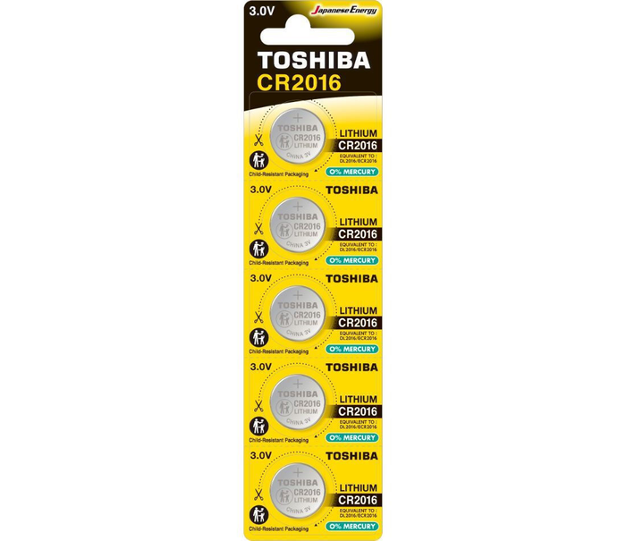 TOSHIBA μπαταρία CR2016 5τεμ