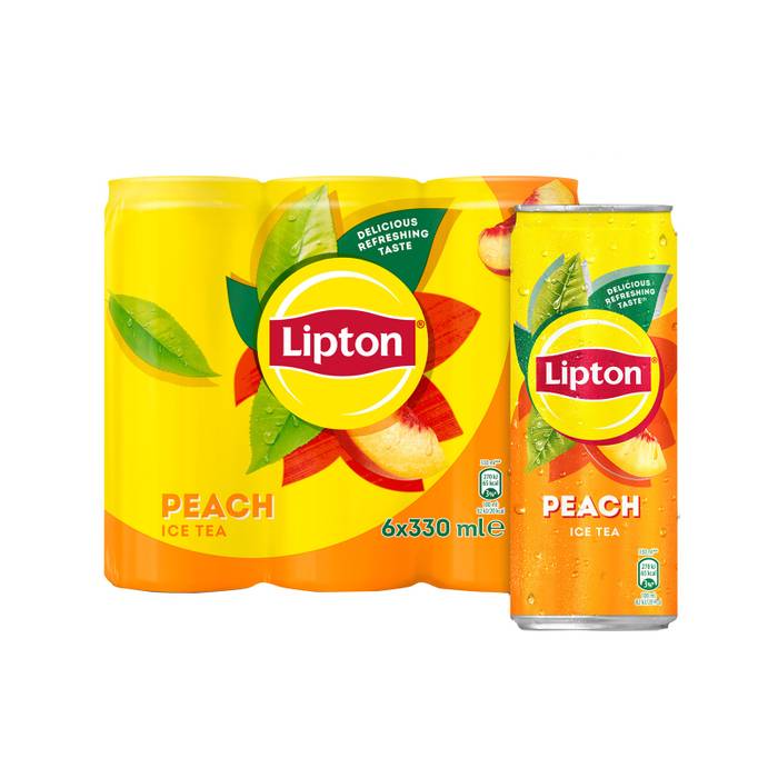 LIPTON κρύο τσάι μαύρο ροδάκινο 6x330ml