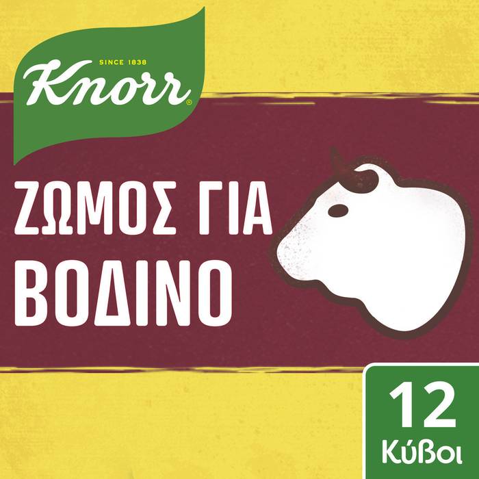 KNORR ζωμός βοδινού 12τεμ