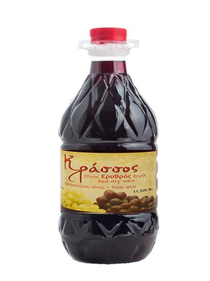 ΝΙΚΟΛΑΟΥ Κράσσος οίνος ερυθρός ξηρός 3lt