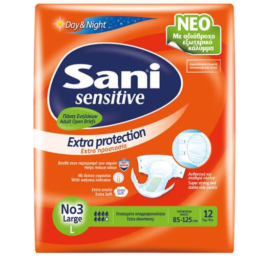 SANI sensitive πάνες ακράτειας No3 large 12τεμ