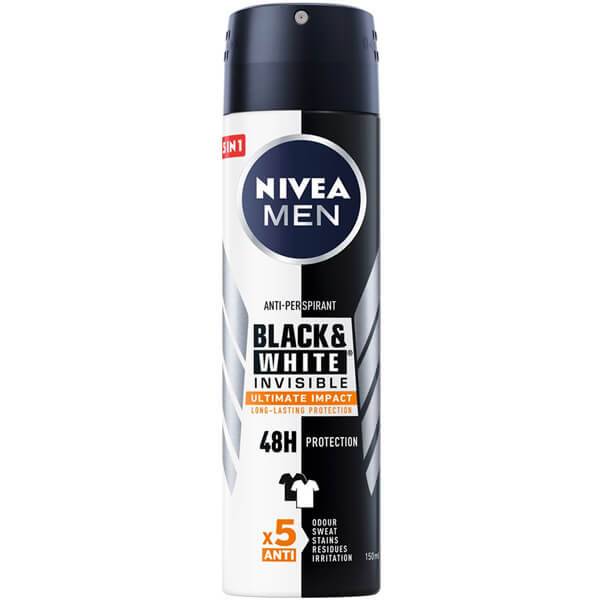 NIVEA αποσμητικό σώματος spray men black και white invisible ultimate impact 150ml