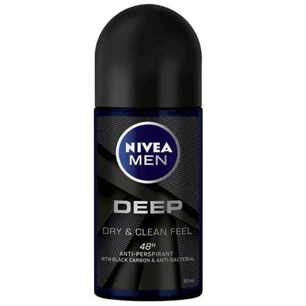 NIVEA αποσμητικό σώματος roll-on men deep dry και clean feel 50ml