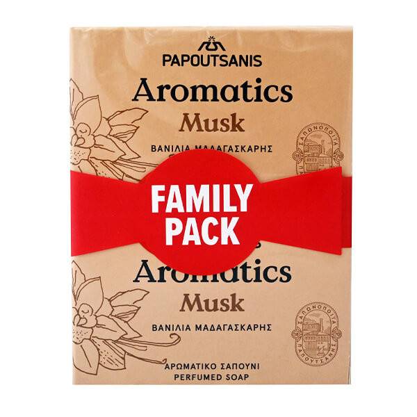 ΠΑΠΟΥΤΣΑΝΗΣ Aromatics σαπούνι με βανίλια Μαδαγασκάρης 4x100gr