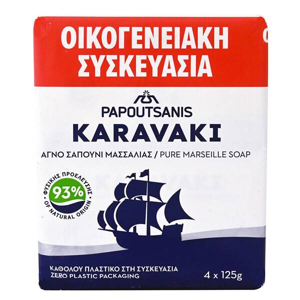 ΠΑΠΟΥΤΣΑΝΗΣ Karavaki σαπούνι κλασικό 4x125gr