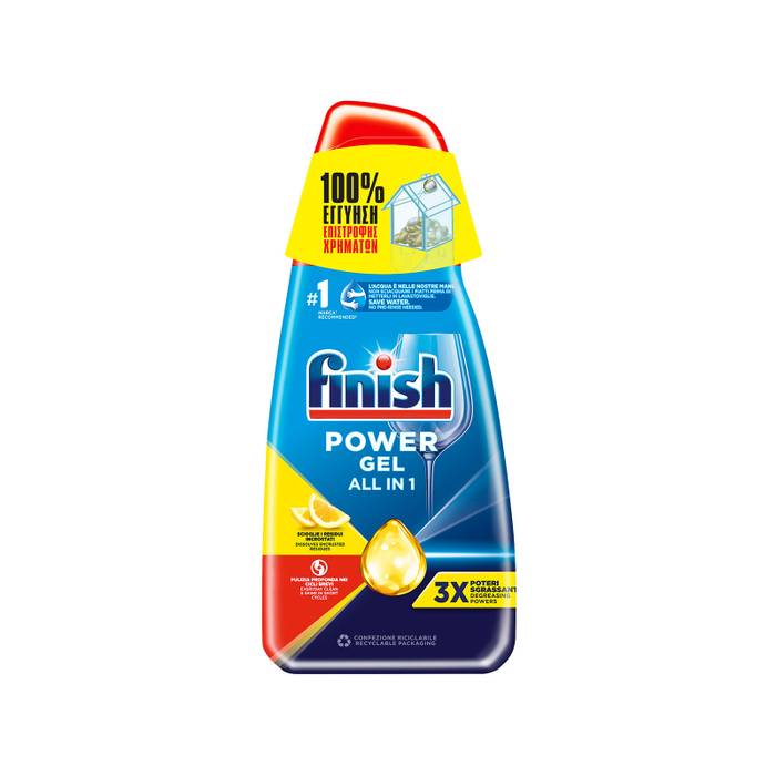 FINISH καθαριστικό πλυντηρίου πιάτων gel λεμόνι 30μεζ 600ml