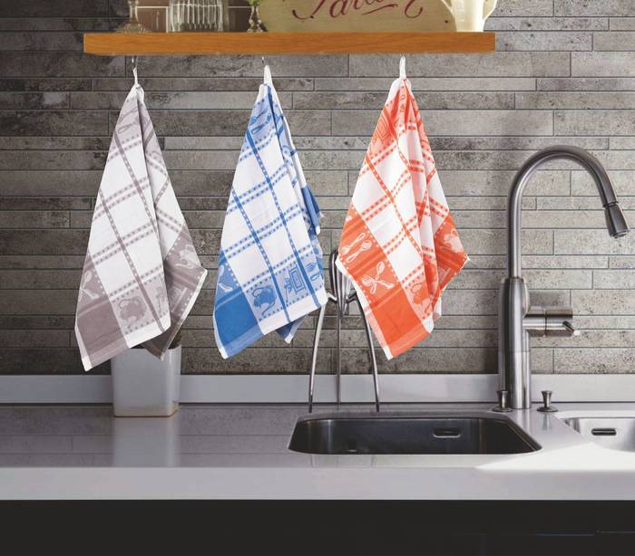 FLAMINGO ποτηρόπανο 45x65cm 80% βαμβάκι και 20% πολυεστέρας 2τεμ