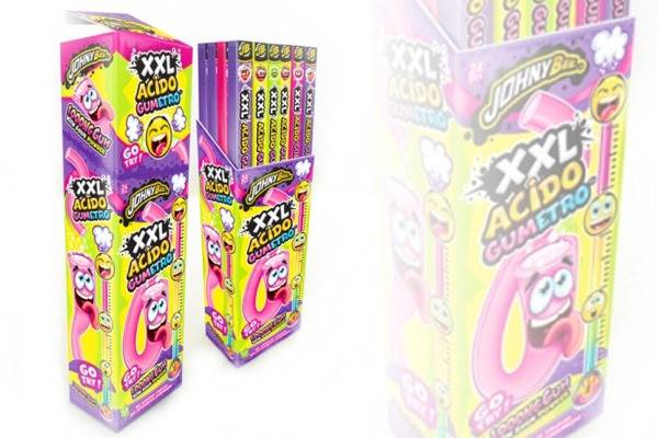 JOHNY BEE μαστίχες xxl με ξινή σκόνη στη μέση 24x70gr