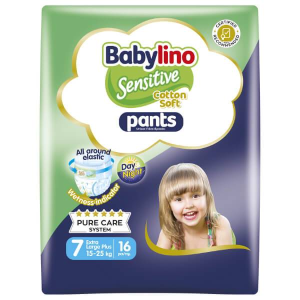 BABYLINO πάνες βρακάκι Sensitive No7 15-25kg 16τεμ