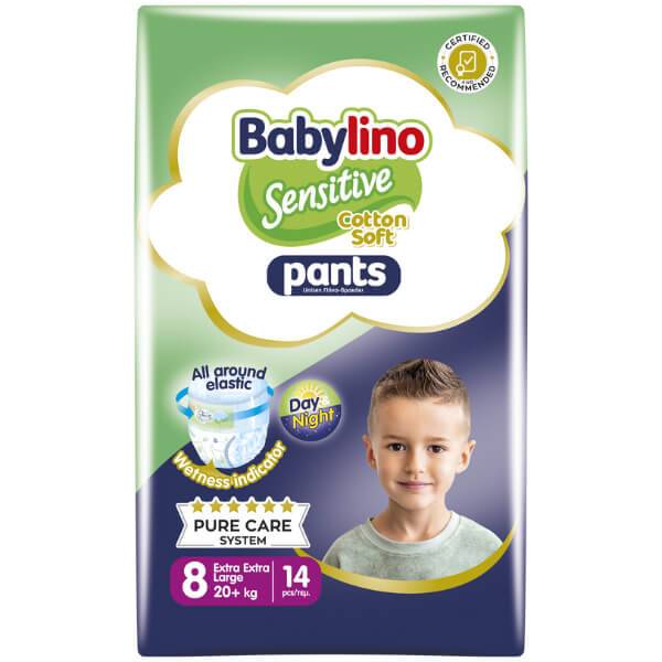 BABYLINO πάνες βρακάκι Sensitive No8 20+kg 14τεμ