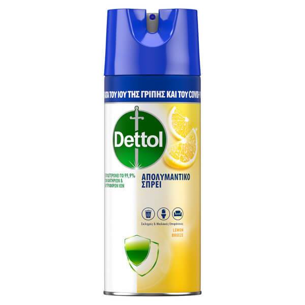 DETTOL υγρό απολυμαντικό spray all in one lemon breeze 400ml