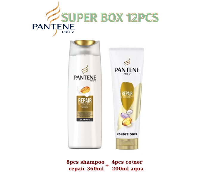 PANTENE σετ 8x σαμπουάν repair και protect 360ml, 4x conditioner repair και protect 200ml
