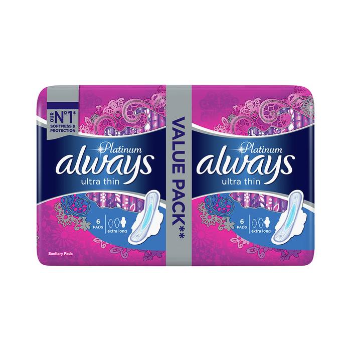 ALWAYS σερβιέτες Duo Platinum Extra Long 6τεμ