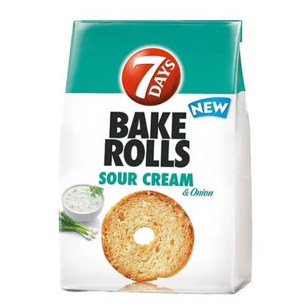 7 DAYS bake rolls sour cream και κρεμμύδι 80gr