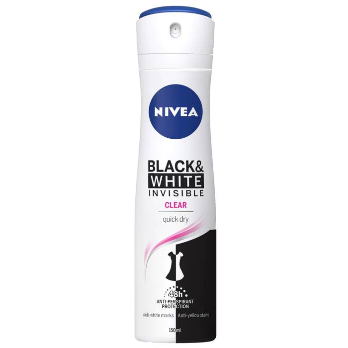 NIVEA αποσμητικό σώματος spray black και white clear 150ml