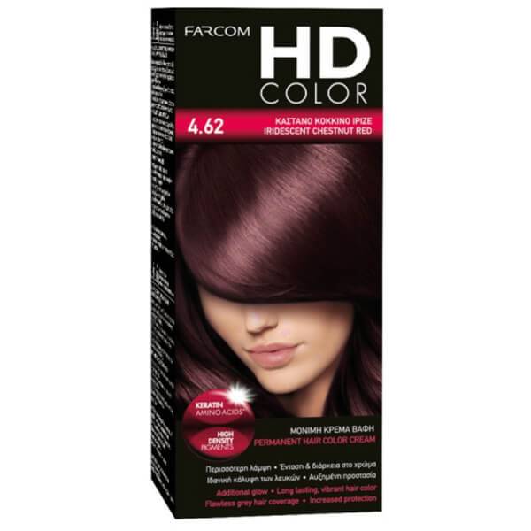 FARCOM HD color set βαφή μαλλιών No4.62 60ml