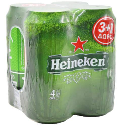 HEINEKEN μπύρα lager 4x500ml
