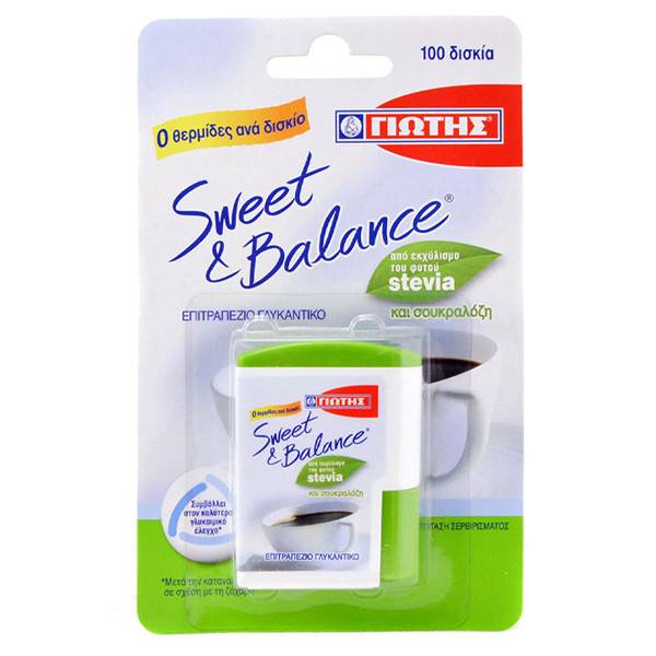 ΓΙΩΤΗΣ sweet and balance γλυκαντικό στέβια δισκία 6,5gr