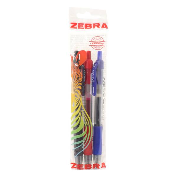 ZEBRA στυλό sarasa retractanble gel 3τεμ