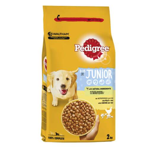 PEDIGREE σκυλοτροφή junior κοτόπουλο και λαχανικά 2kg