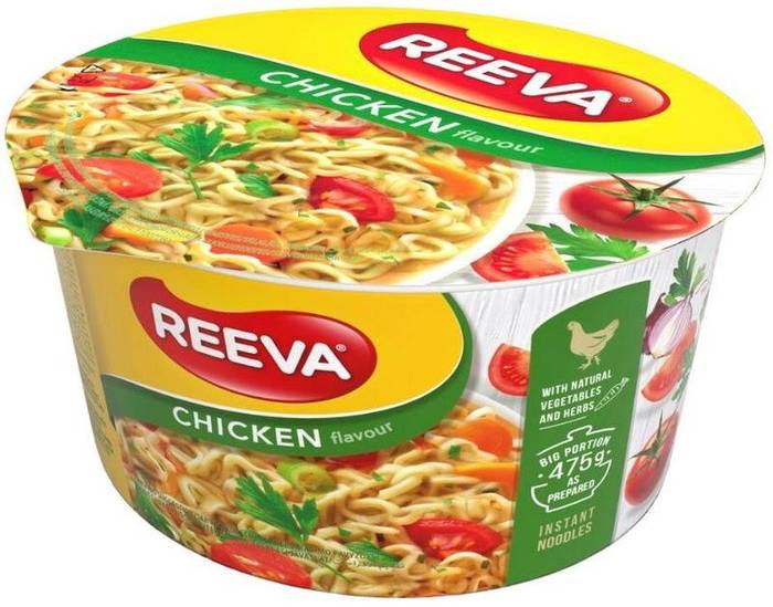REEVA noodles bowl με κοτόπουλο 75gr