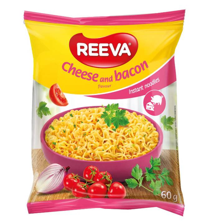 REEVA noodles instant με κασέρι και μπέικον 60gr
