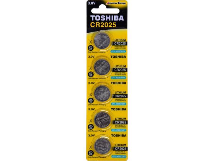 TOSHIBA μπαταρίες λιθίου CR-2025 5τεμ
