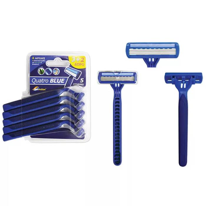 ΓΙΦΑ Med Action ξυραφάκια quatro blue 5τεμ