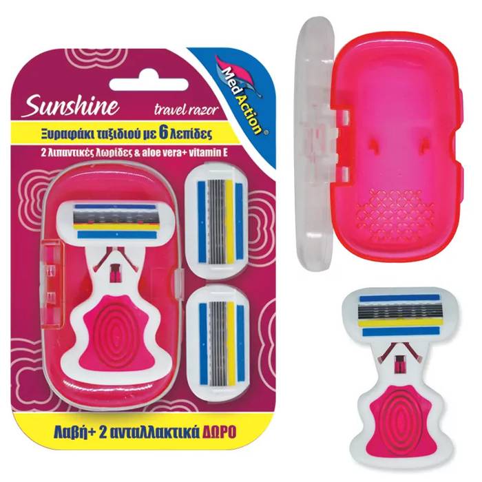 ΓΙΦΑ Med Action ξυραφάκια sunshine 6 με 2 ανταλλακτικά