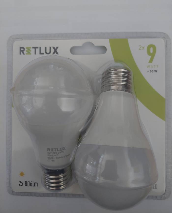 Λάμπα led E27 9W retlux 2τεμ