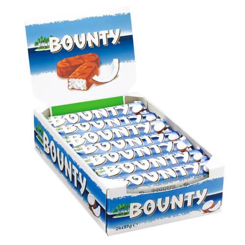 BOUNTY σοκολάτα γάλακτος με ινδοκάρυδο 24x57gr