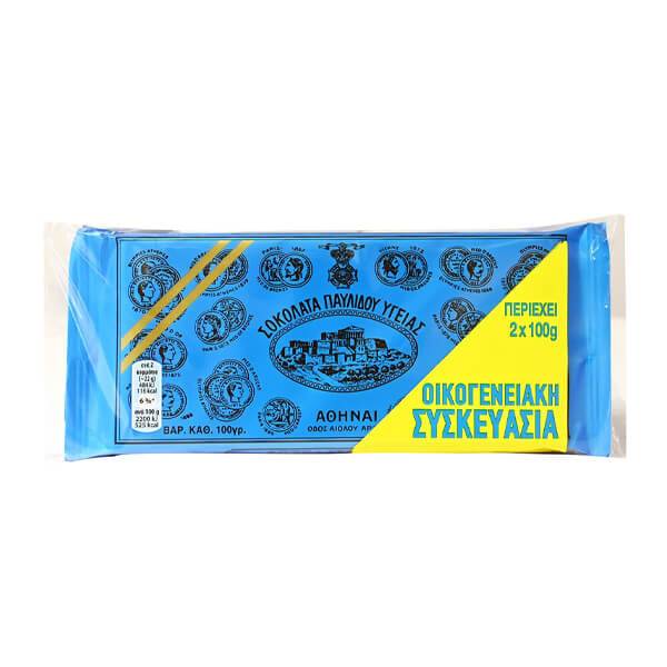 ΠΑΥΛΙΔΗΣ σοκολάτα υγείας κλασική 2x100gr