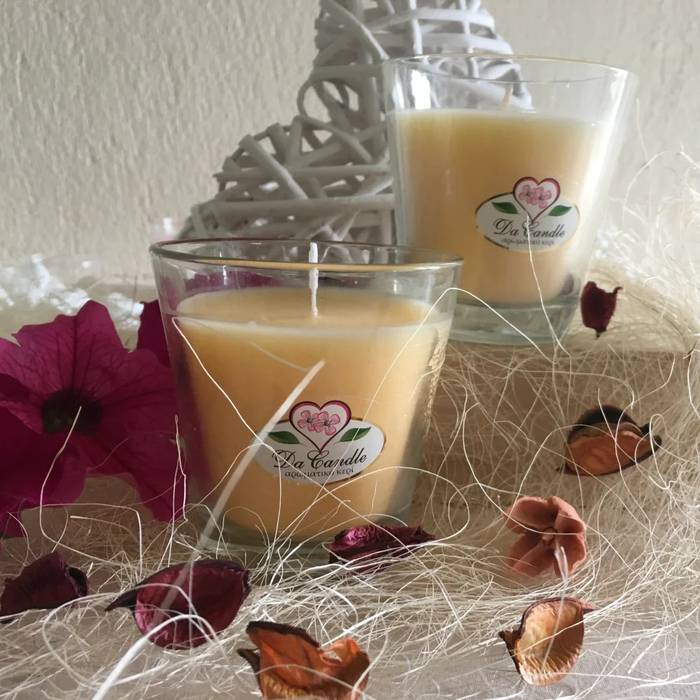 DA CANDLE αρωματικό κερί με άρωμα μήλο και κανέλα 100ml