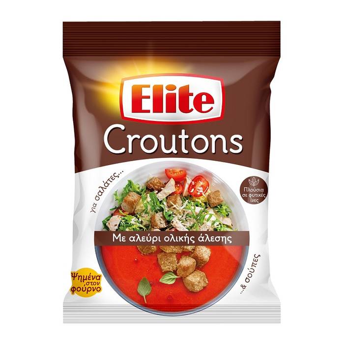 ELITE κρουτόν με αλεύρι ολικής άλεσης 75gr