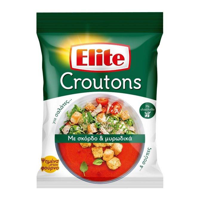 ELITE κρουτόν με σκόρδο και μυρωδικά 75gr