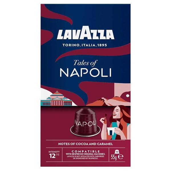 LAVAZZA καφές espresso Napoli σε κάψουλες συμβατές με μηχανές Nespresso 10τεμ