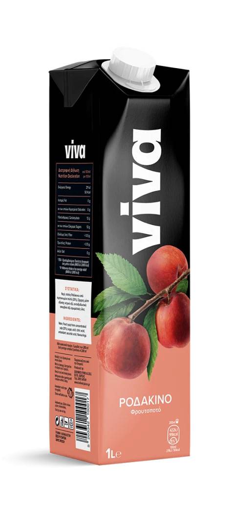 VIVA χυμός με ροδάκινο 1lt