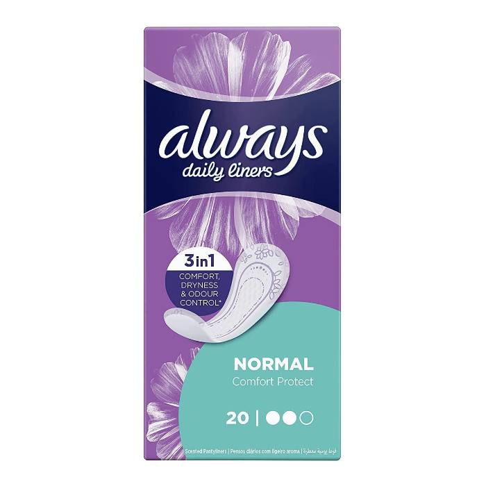 ALWAYS σερβιετάκια Dailies Normal 3in1 Comfort Protect 20τεμ