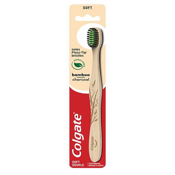 COLGATE οδοντόβουρτσα Bamboo Charcoal μαλακή 1τεμ