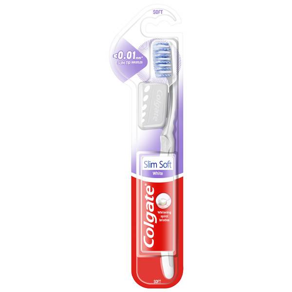COLGATE οδοντόβουρτσα Slim Soft σε διάφορα χρώματα μαλακή 1τεμ