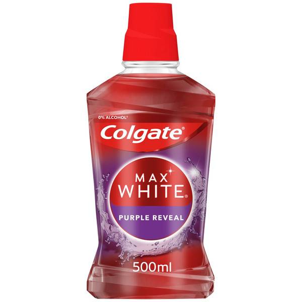 COLGATE στοματικό διάλυμα Max White Purple Reveal 500ml
