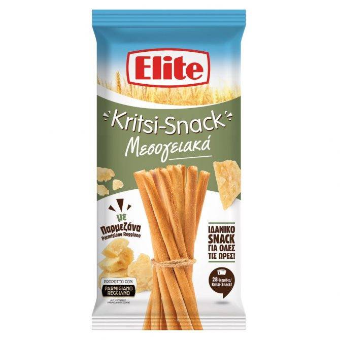 ELITE kritsi-snack κριτσίνια μεσογειακά με παρμεζάνα 110gr