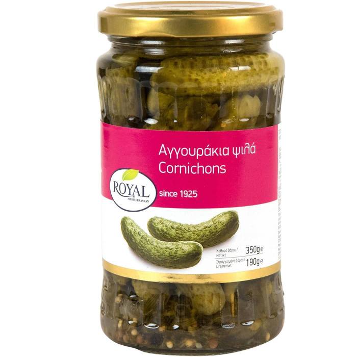 ROYAL αγγουράκια τουρσί ψιλά 190gr
